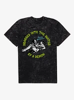 Creature From The Black Lagoon Dragged Into Water Mineral Wash T-Shirt