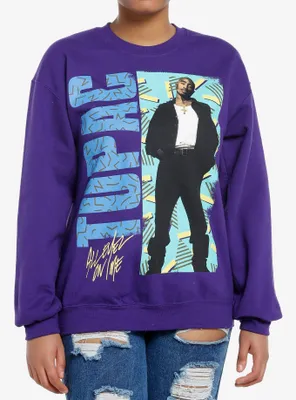Tupac All Eyez On Me '90s Style Girls Sweatshirt