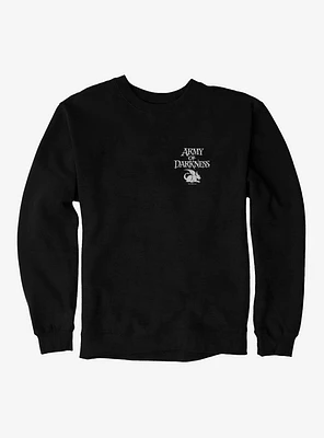Army Of Darkness Logo Faux Pocket Sweatshirt