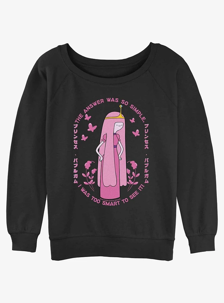 Adventure Time Princess Bubblegum Too Smart Girls Slouchy Sweatshirt