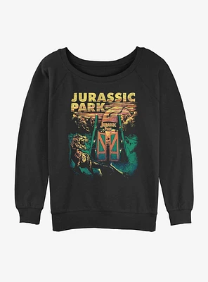 Jurassic Park Natural Parks Girls Slouchy Sweatshirt