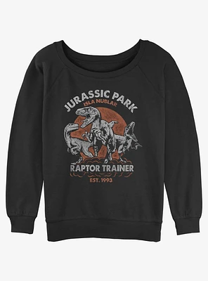 Jurassic Park Raptor Trainer Girls Slouchy Sweatshirt