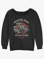 Jurassic Park Raptor Trainer Girls Slouchy Sweatshirt