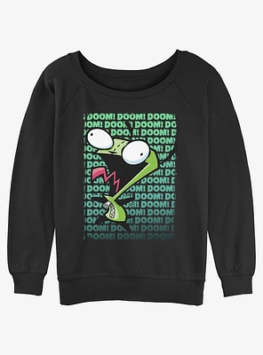 Invader ZIM GIR Doom Girls Slouchy Sweatshirt