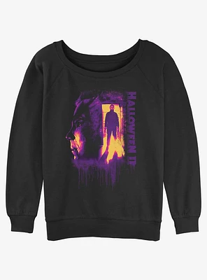 Halloween II Slasher Night Girls Slouchy Sweatshirt