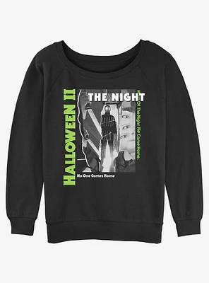 Halloween II Nightmare Poster Girls Slouchy Sweatshirt