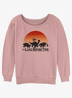 The Land Before Time Sunset Silhouette Girls Slouchy Sweatshirt