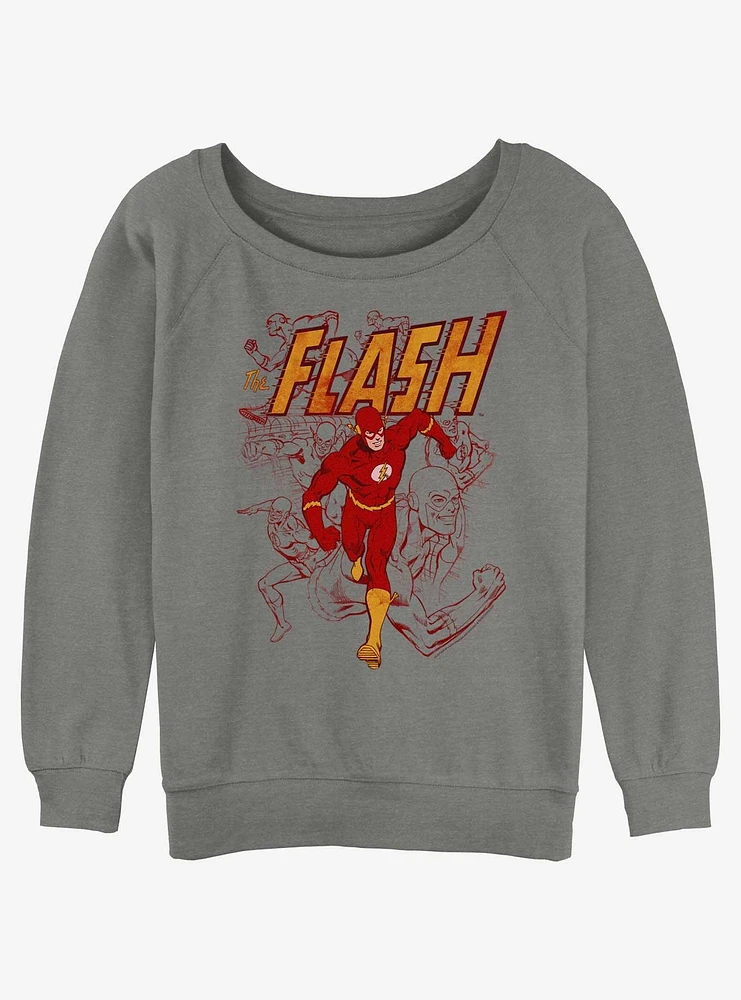 DC The Flash Going Fast Girls Slouchy Sweatshirt