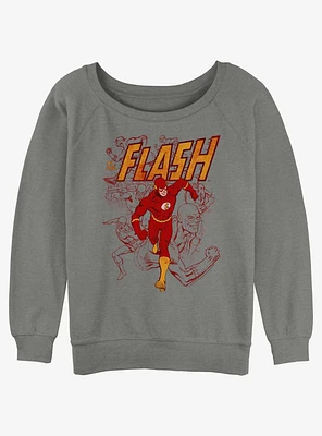 DC The Flash Going Fast Girls Slouchy Sweatshirt