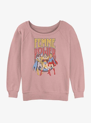 DC Femme Power Trio Girls Slouchy Sweatshirt