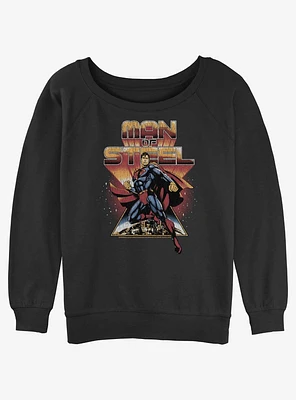 DC Superman Man of Steel Girls Slouchy Sweatshirt