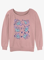 Dungeons & Dragons Floral Dice Girls Slouchy Sweatshirt