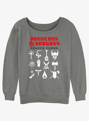 Dungeons & Dragons Select Class Girls Slouchy Sweatshirt