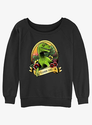 Jurassic Park Clever Girl Girls Slouchy Sweatshirt