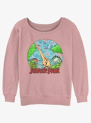 Jurassic Park Life Girls Slouchy Sweatshirt