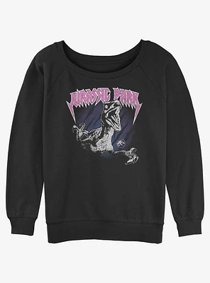 Jurassic Park Metal Raptor Girls Slouchy Sweatshirt