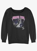 Jurassic Park Metal Raptor Girls Slouchy Sweatshirt