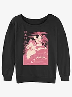 Avatar: The Last Airbender Fire Stances Girls Slouchy Sweatshirt