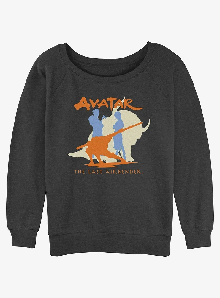 Avatar: The Last Airbender Group Silhouette Girls Slouchy Sweatshirt