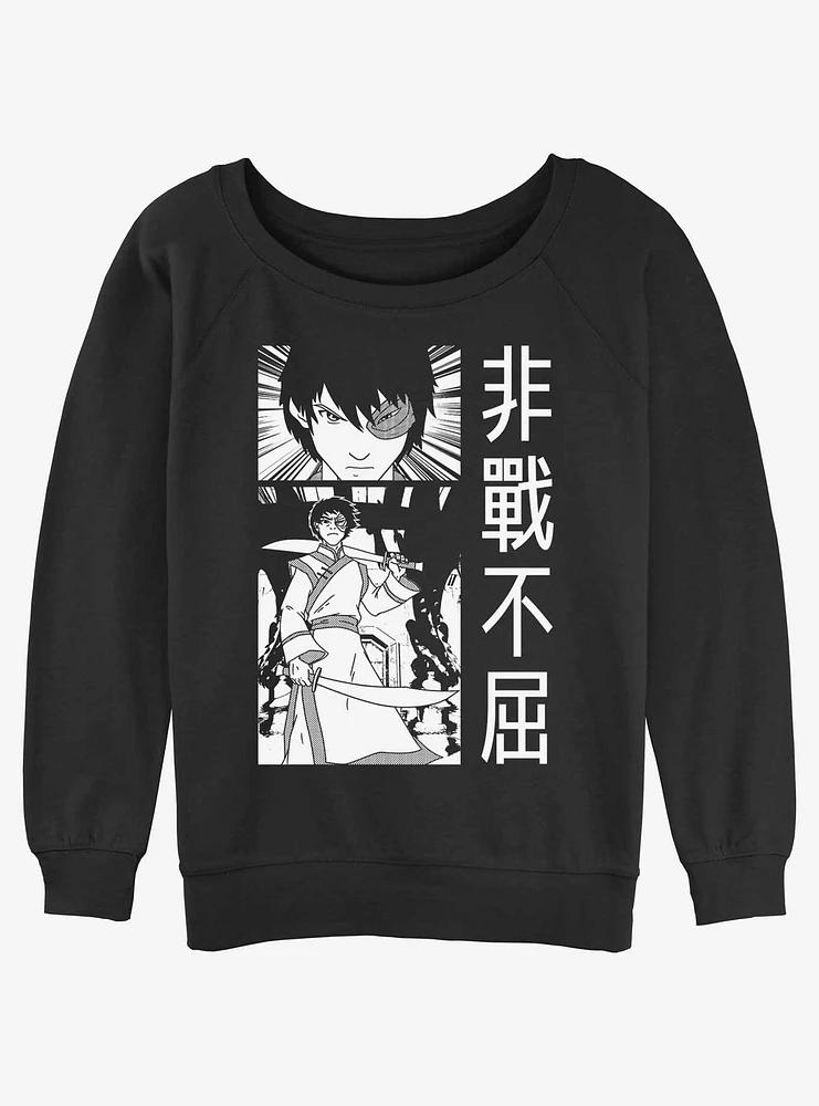 Avatar: The Last Airbender Zuko Manga Girls Slouchy Sweatshirt