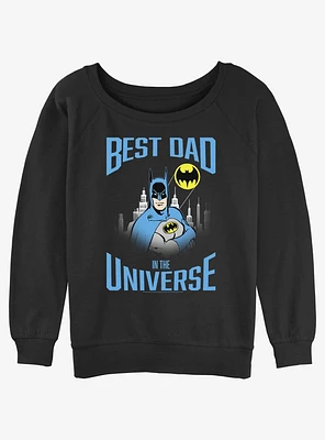DC Batman Best Bat Dad Girls Slouchy Sweatshirt