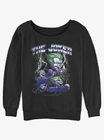 DC Batman Crime Alley Joker Girls Slouchy Sweatshirt