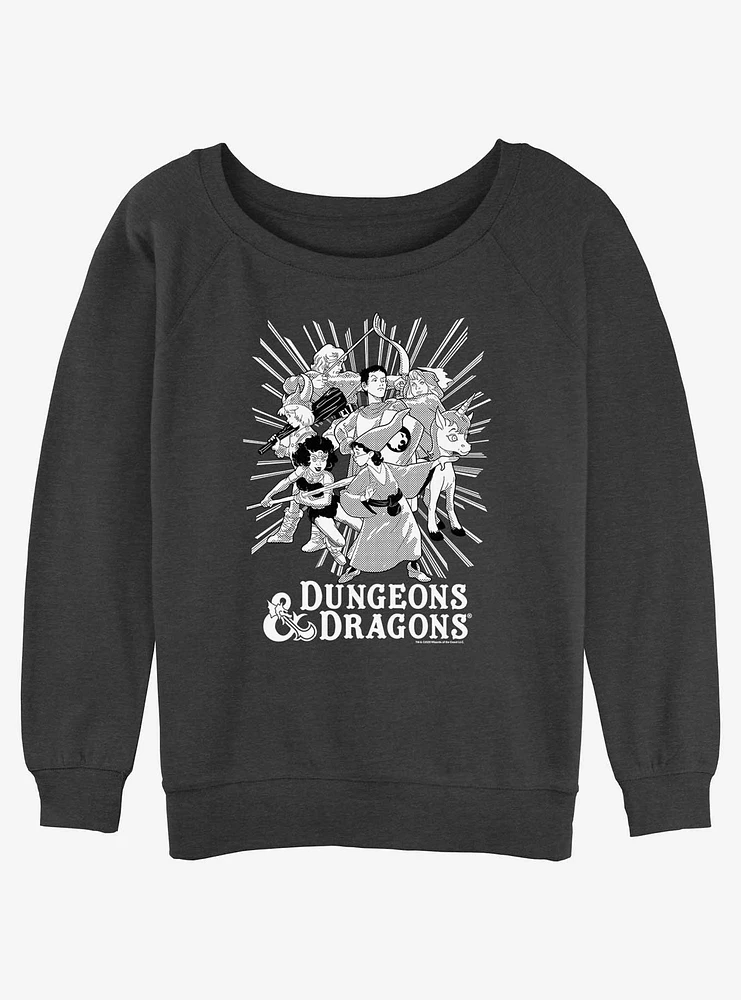 Dungeons & Dragons Group Ray Girls Slouchy Sweatshirt