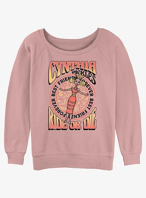 Rugrats Cynthia Ride Or Die Girls Slouchy Sweatshirt