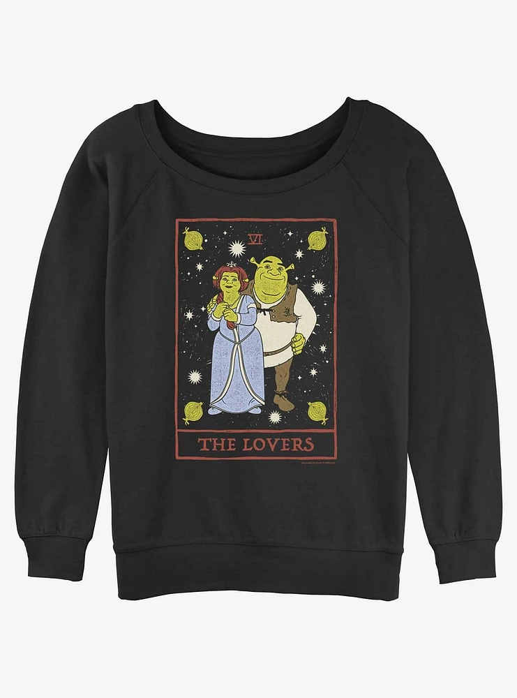 Shrek The Lovers Tarot Card Girls Slouchy Sweatshirt