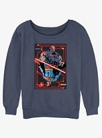 DC Superman Darkseid vs Card Girls Slouchy Sweatshirt