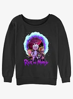 Rick and Morty Portal Girls Slouchy Sweatshirt