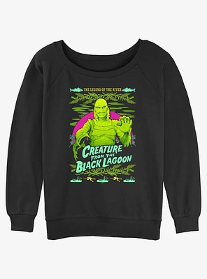 Universal Monsters Creature From The Black Lagoon Girls Slouchy Sweatshirt