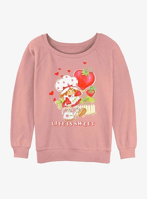 Strawberry Shortcake Life Is Sweet Girls Slouchy Sweatshirt