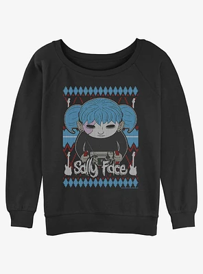 Sally Face Ugly Sweater Girls Slouchy Sweatshirt