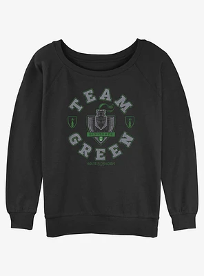 House of the Dragon Team Green Hightower Girls Slouchy Sweatshirt