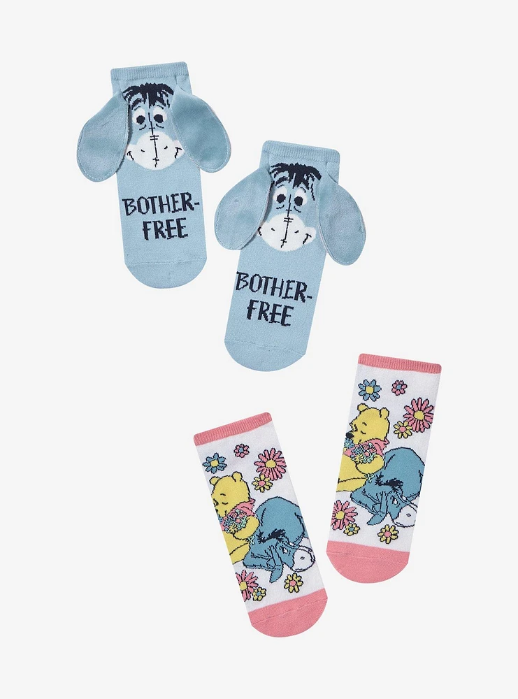 Disney Winnie The Pooh Eeyore & Pooh No-Show Socks 2 Pair