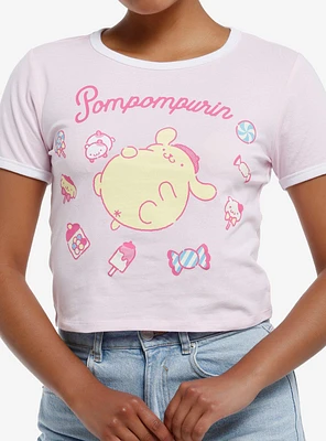 Pompompurin Sweets Girls Ringer T-Shirt