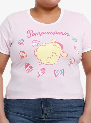 Pompompurin Sweets Girls Ringer T-Shirt Plus