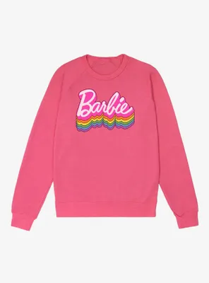 Barbie Ranbow Logo Stack French Terry Sweatshirt