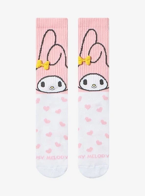 My Melody Heart 3D Bow Crew Socks