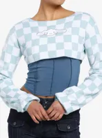 Cinnamoroll Checkered Knit Bolero Girls Crop Top