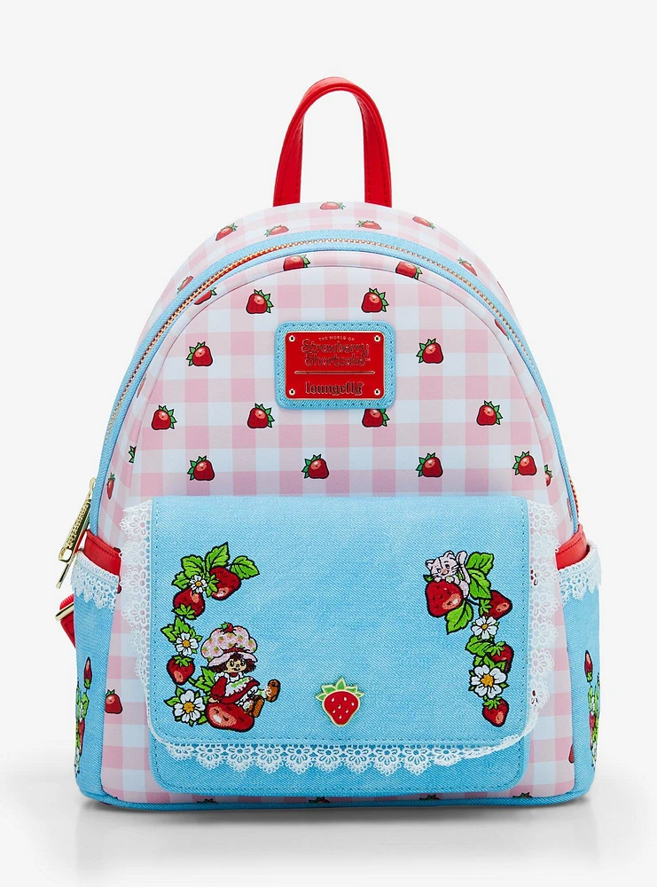 Loungefly Strawberry Shortcake Gingham Scented Mini Backpack