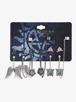 Supernatual Icons Cuff Earring Set