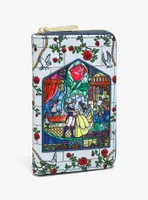 Loungefly Disney Beauty and the Beast Stained Glass Rose Wallet - BoxLunch Exclusive
