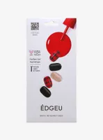 EDGEU Red Blanket Check Gel Nail Strips