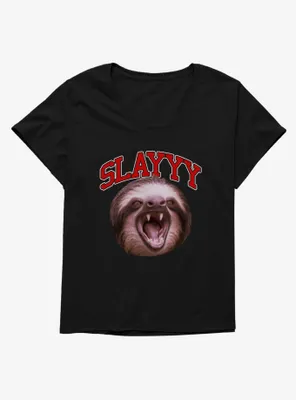 Sloth Slayyy Womens T-Shirt Plus