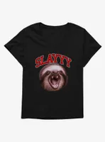 Sloth Slayyy Womens T-Shirt Plus