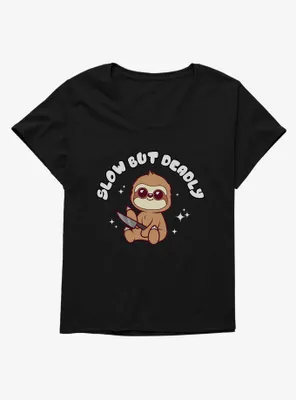 Sloth Slow But Deadly Womens T-Shirt Plus