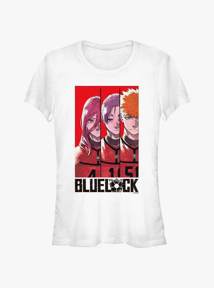 Blue Lock Team Red Hyoma Chigiri Reo Mikage and Rensuke Kunigami Girls T-Shirt