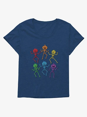 Hot Topic Rainbow Skeletons Girls T-Shirt Plus